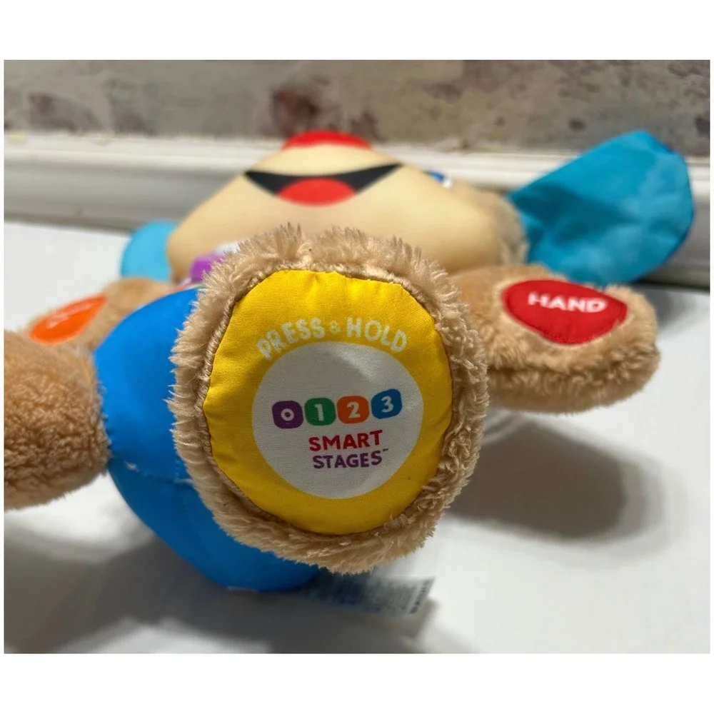 Fisher-Price Laugh & Learn Smart Stages Puppy Musical Plush Toy Brown Blue FPP50